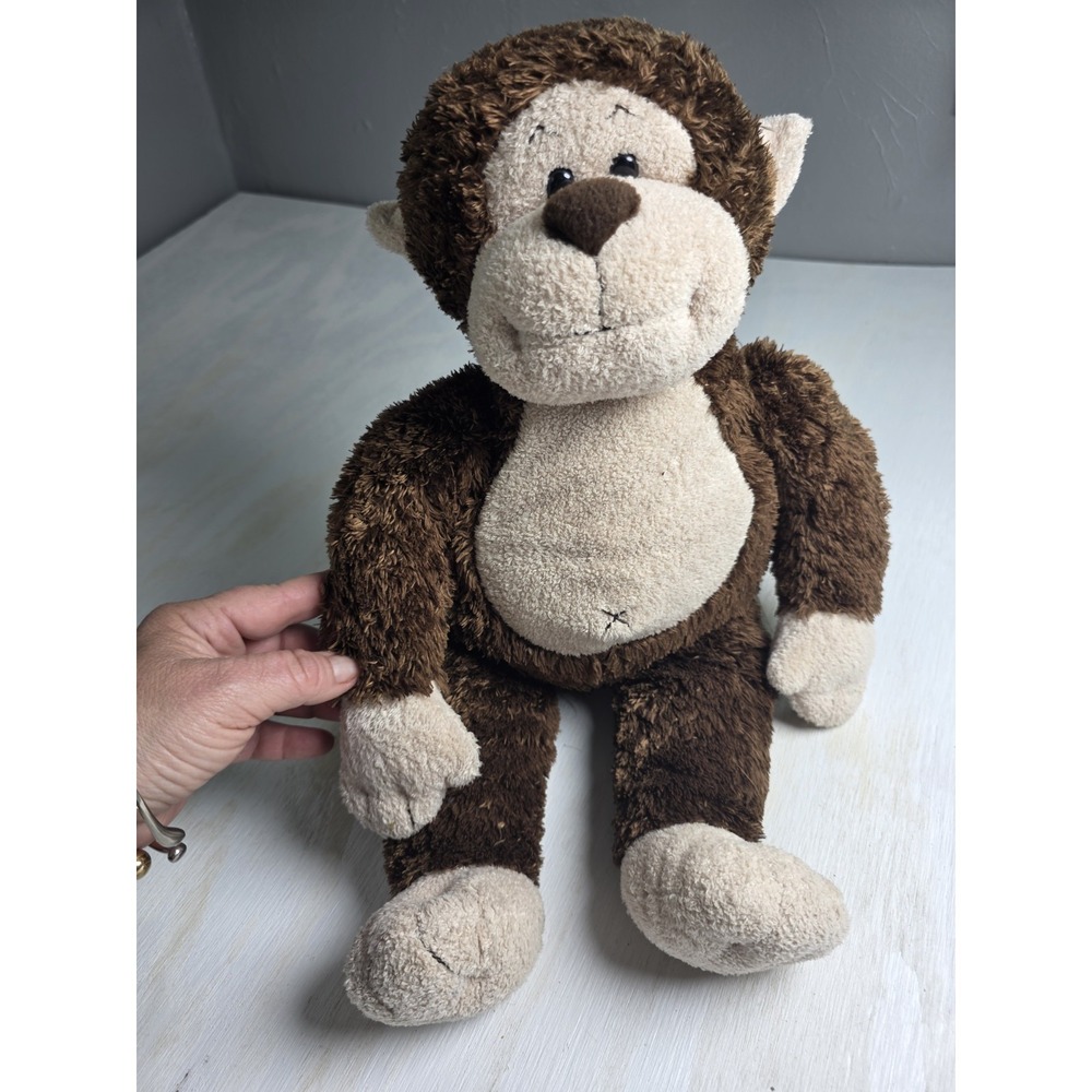 19" BUILD A BEAR RETIRED WORKSHOP BABY BROWN MONKEY PLUSH W/ TAIL